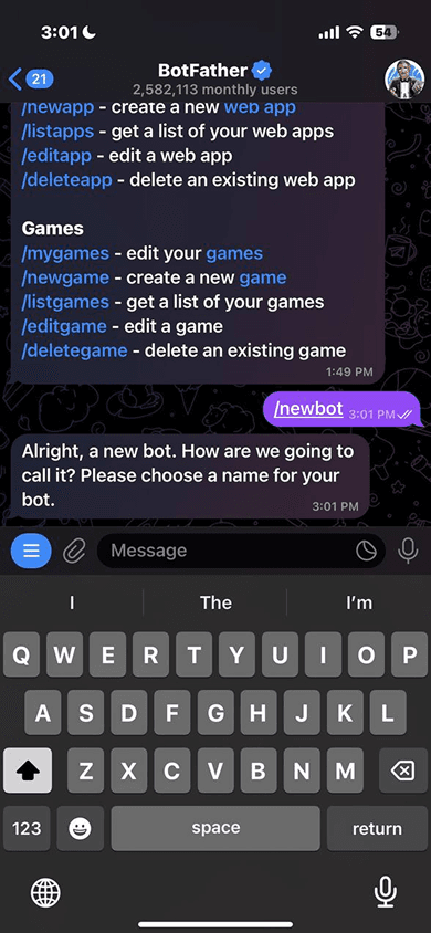Step 5: Bot Name and Username